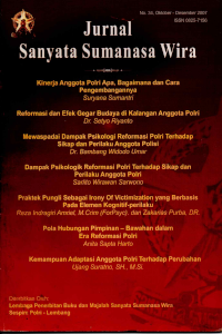 Image of KEMAMPUAN ADAPTASI ANGGOTA POLRI TERHADAP PERUBAHAN (PUBLIKASI JURNAL NASIONAL)